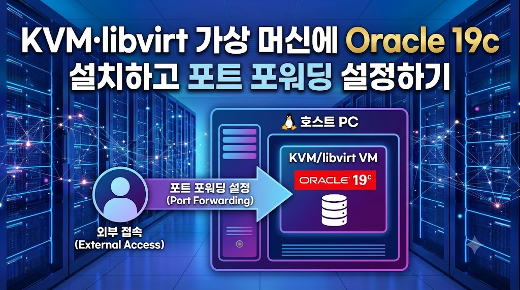 KVM·libvirt 가상 머신에 Oracle 19c 설치하고 포트 포워딩 설정하기